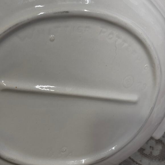 Beach House Vintage Whittier Pottery White Fish Platter 1979 Coastal Beach - Picture 6 of 7